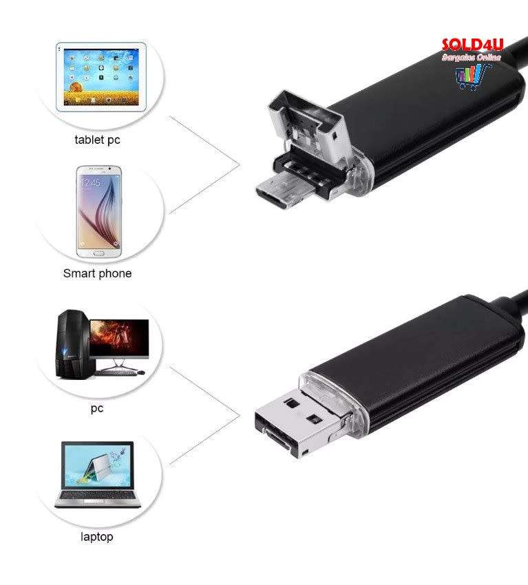 2 In 1 Waterproof 10m Micro USB Endoscope Tool for inspecting hard-to-reach areas[Android & Windows]