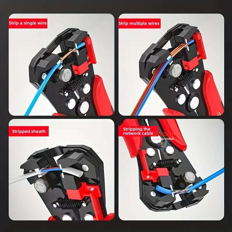 Wire Stripper Automatic - Self Adjusting Multifunctional Wire Stripper, Cutter and Crimper