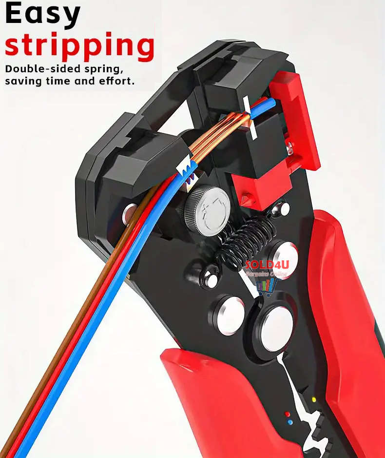 Wire Stripper Automatic - Self Adjusting Multifunctional Wire Stripper, Cutter and Crimper