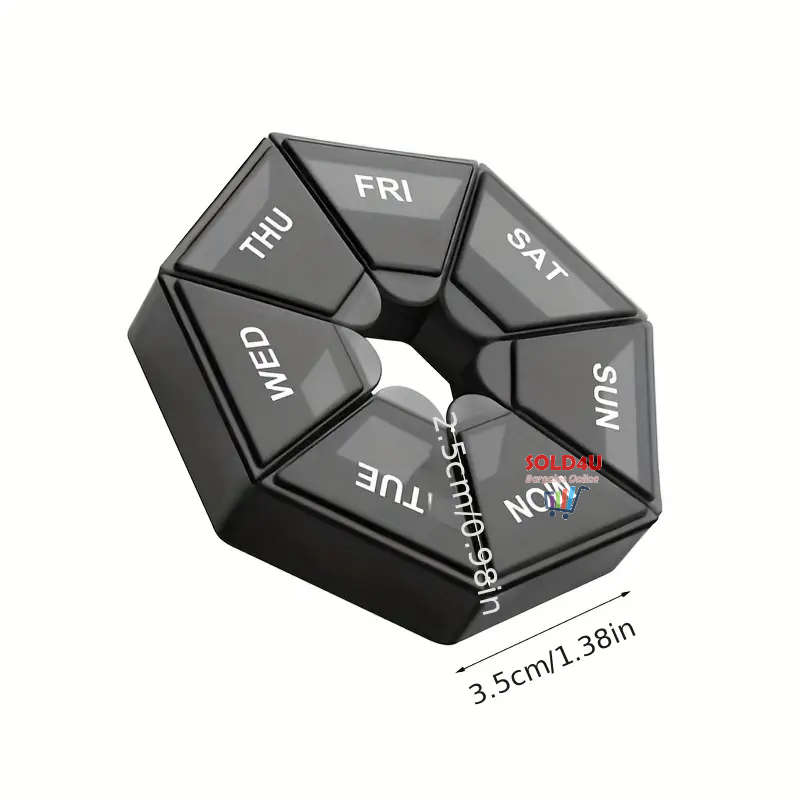 Seven Compartment Pill Storage Box 7 Days - Pill Capsule Box
