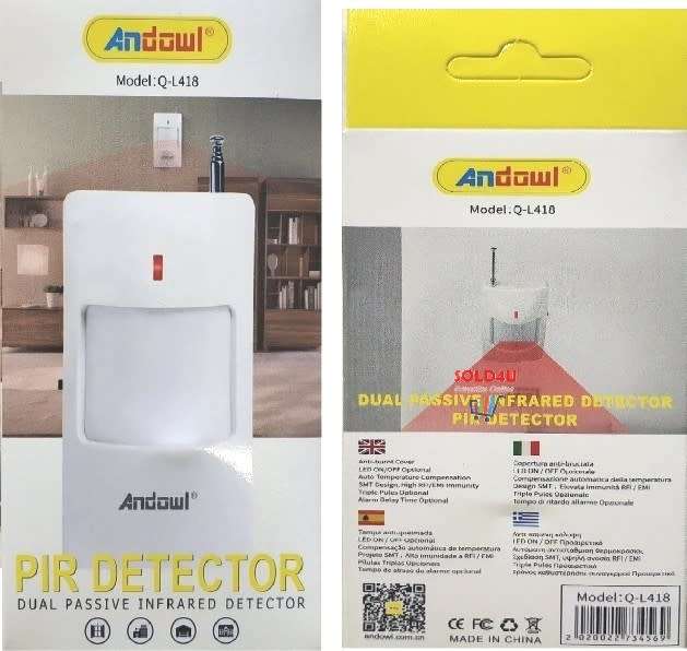 Wireless Dual Passive Infrared PIR Detector Q-L418