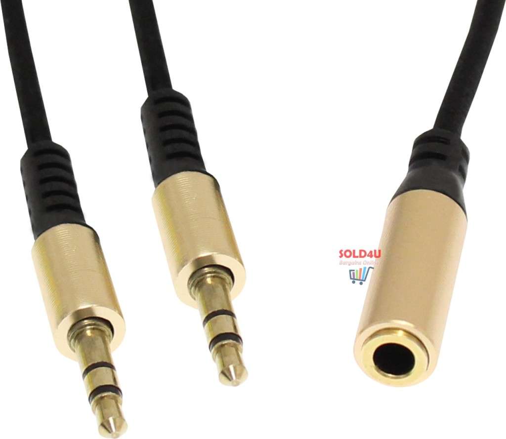 3.5 Aux Stereo Audio Cable 2x 3.5mm male to 3.5mm female (QY-W093)