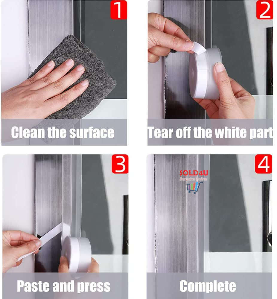 Self Adhesive Door Sealing Strip Weather-Proof Soundproofing Window Seal 3 Meters