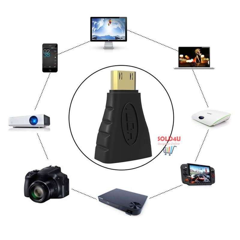 Mini HDMI Male to HDMI Female Adapter - Converter mini HDMI male to HDMI female