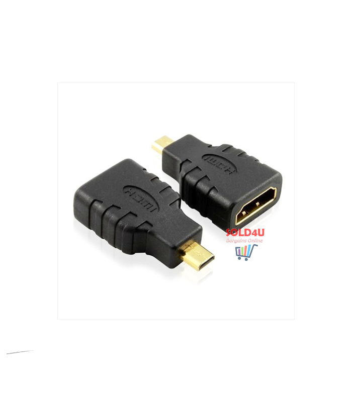 Micro HDMI Male to HDMI Female Adapter - Converter Micro HDMI male to HDMI female