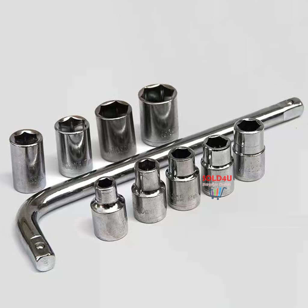 10Pcs Wrench Combination Hand Tool Socket Set
