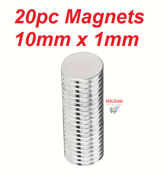 20pcs Super Strong Neodymium Disc Magnets 10x1mm Tiny Round Shape