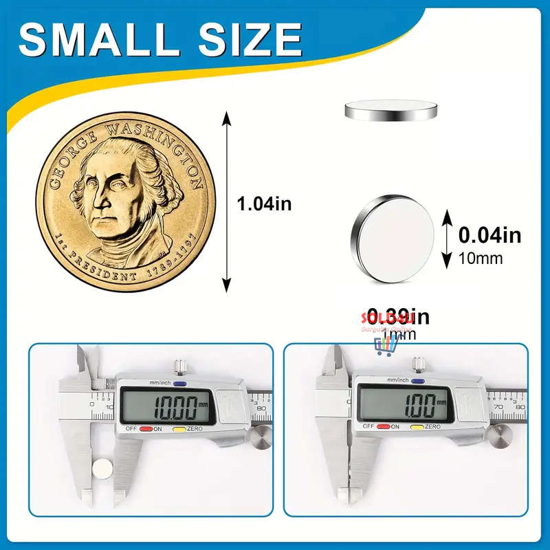 20pcs Super Strong Neodymium Disc Magnets 10x1mm Tiny Round Shape