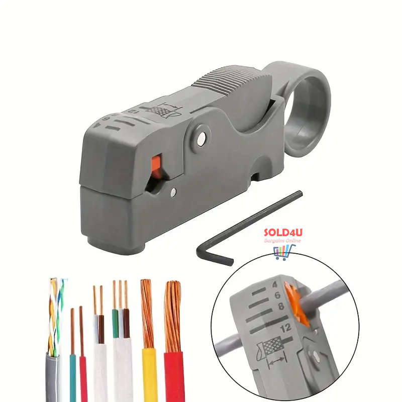 Wire Stripper Double Blades Automatic Wire Stripper, Stripping Pliers, Cable Cutter Coaxial Cable