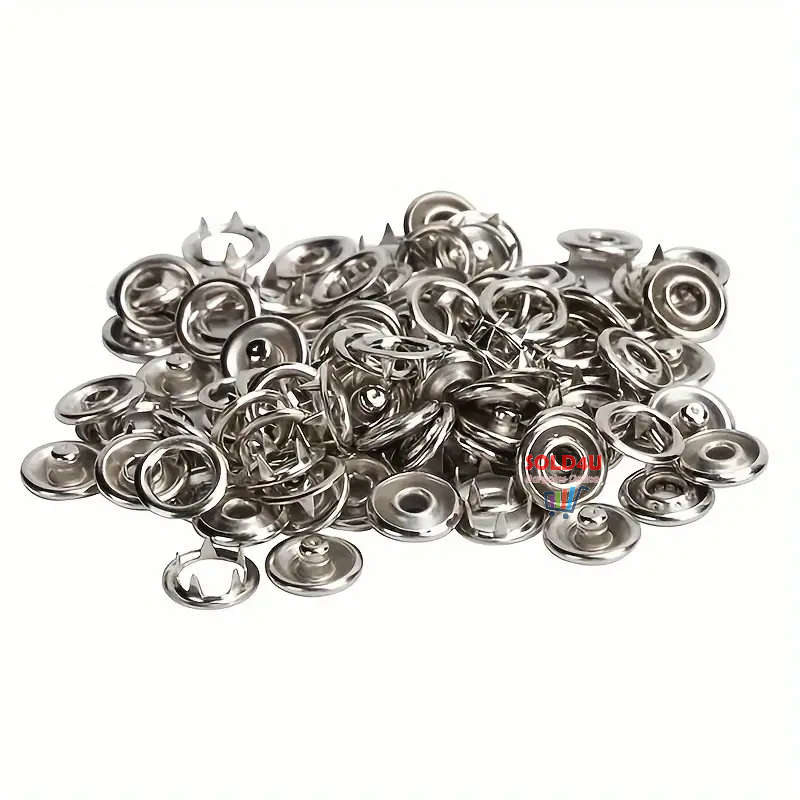50Piece SET Snap Button Kit Metal Sewing Rings Buttons Press Studs Pliers Home Sewing Supplies