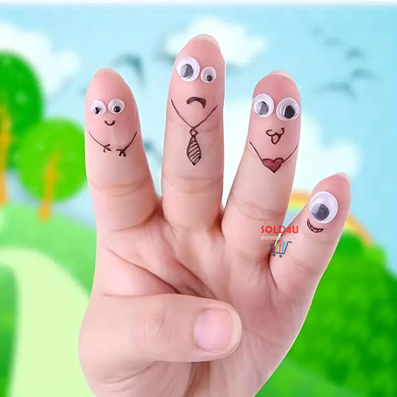 700pcs Mixed Wobble Sticky Googly Eyes Self Adhesive Sticky Eyes 4mm-12mm DIY Scrapbooking Crafts