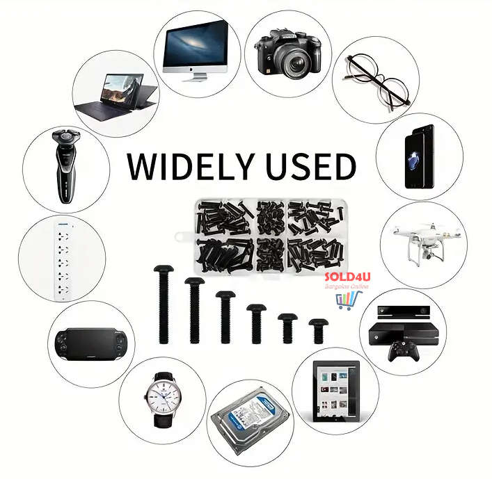 250pcs/set M2 M2.5 M3 Screws Flat Head Phillips Screws Laptop Notebook Screws Set Kit Assorted