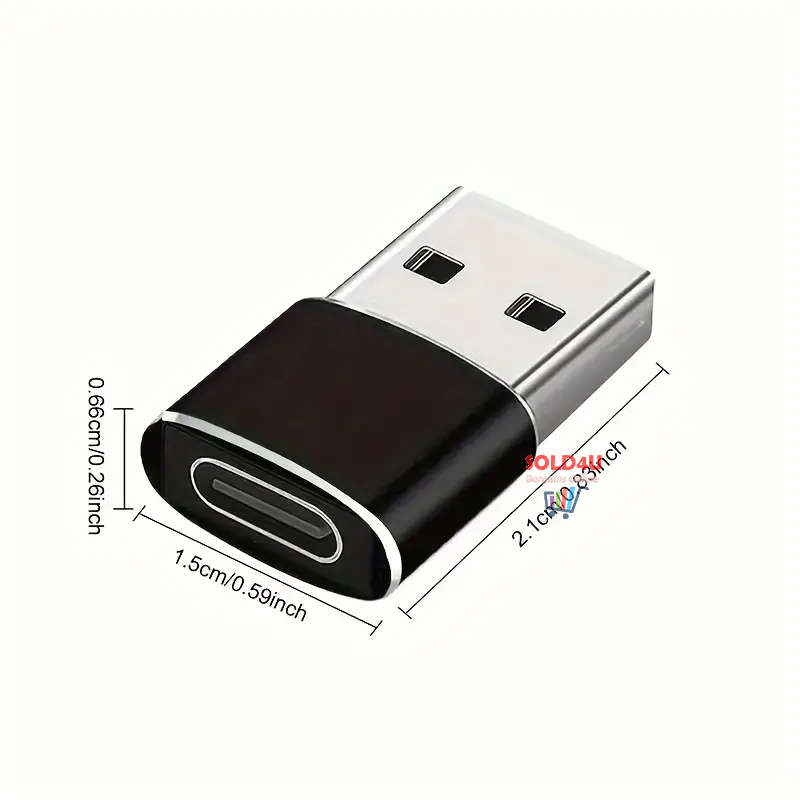 5-pcs Set USB-C Female To USB Male Adapter, Type-C To USB-A Charger Adapter