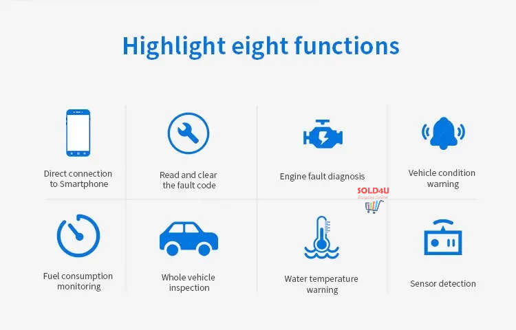 ELM327 MINI OBD2 Bluetooth Version OBDII Car Diagnostic Scanner (Android, iOS, Windows)