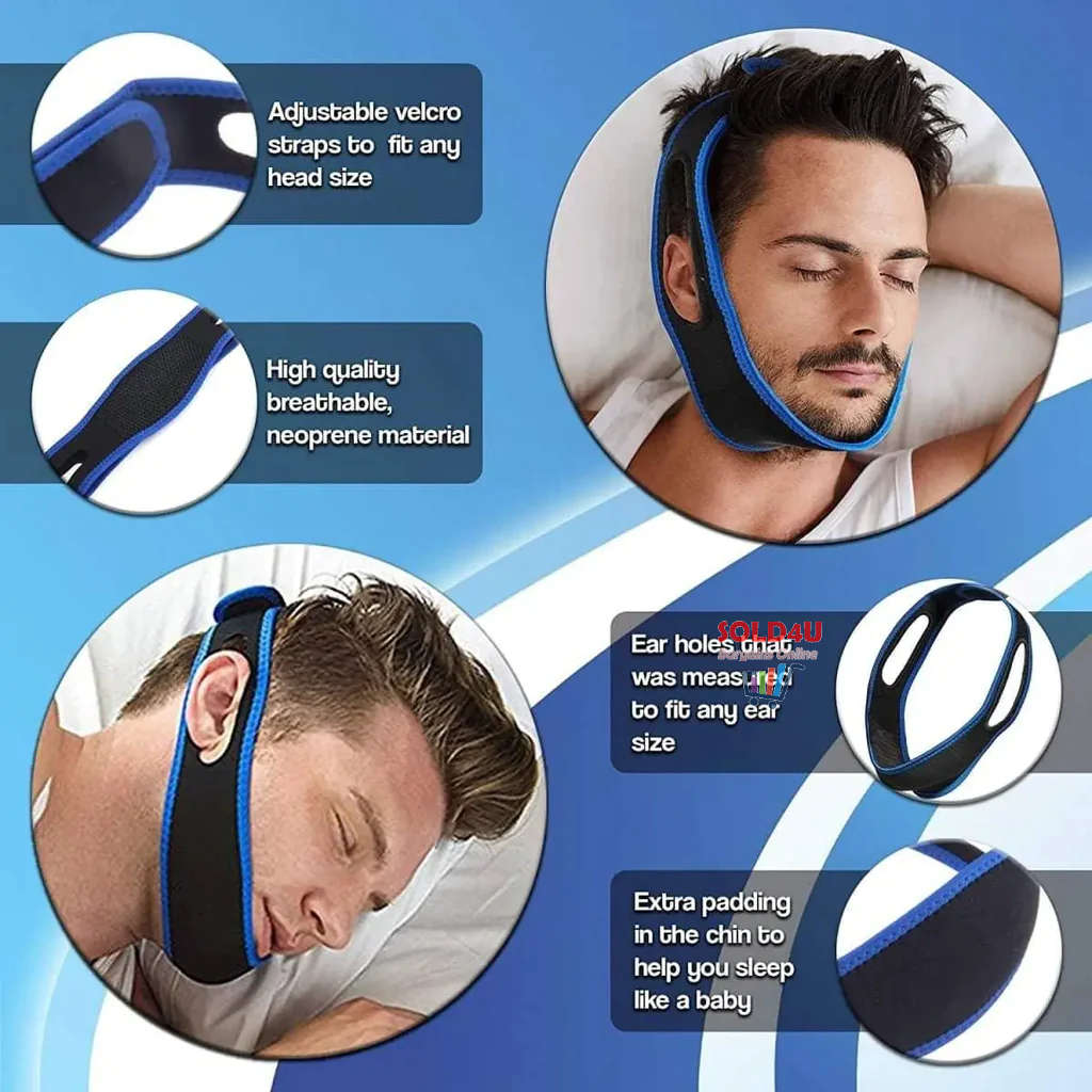 Adjustable Anti Snoring Chin Strap Peaceful Sleeping Device