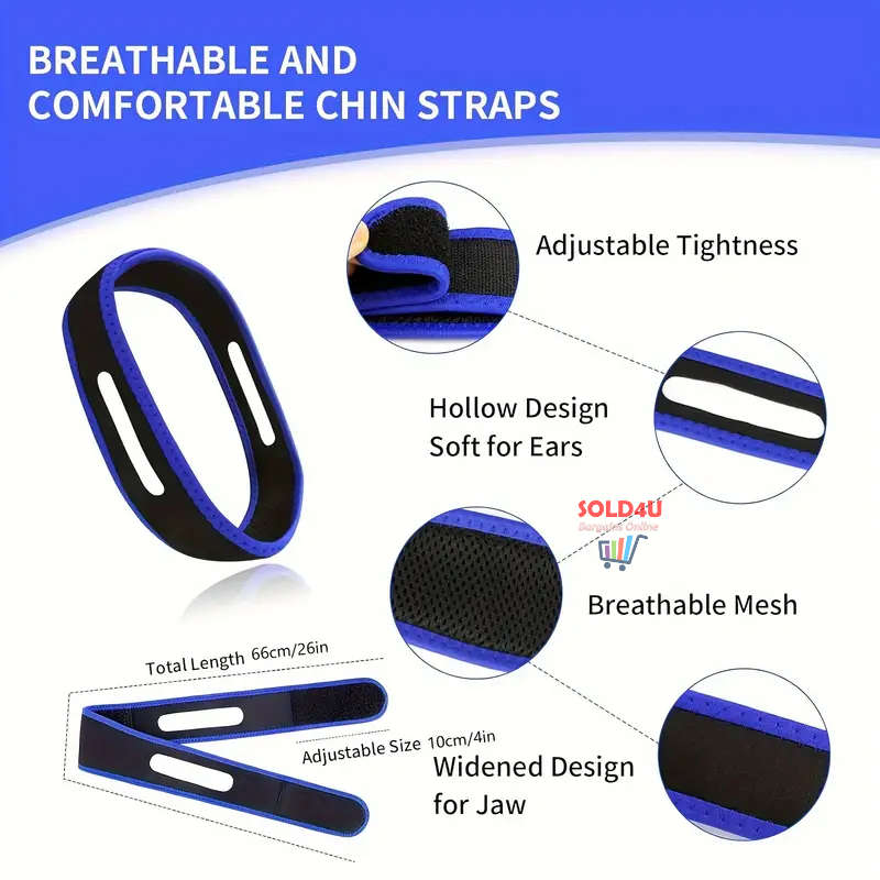 Adjustable Anti Snoring Chin Strap Peaceful Sleeping Device