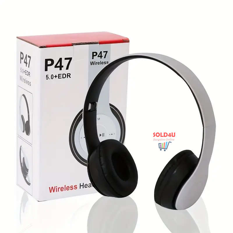 P47 Wireless Bluetooth Stereo Headphones [ USB Charging ] Random Colours