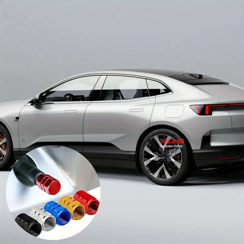 4pcs Car Tire Valve Caps, Aluminum Alloy Car Wheel Tyre Valve Caps, Dustproof (Random Colours)