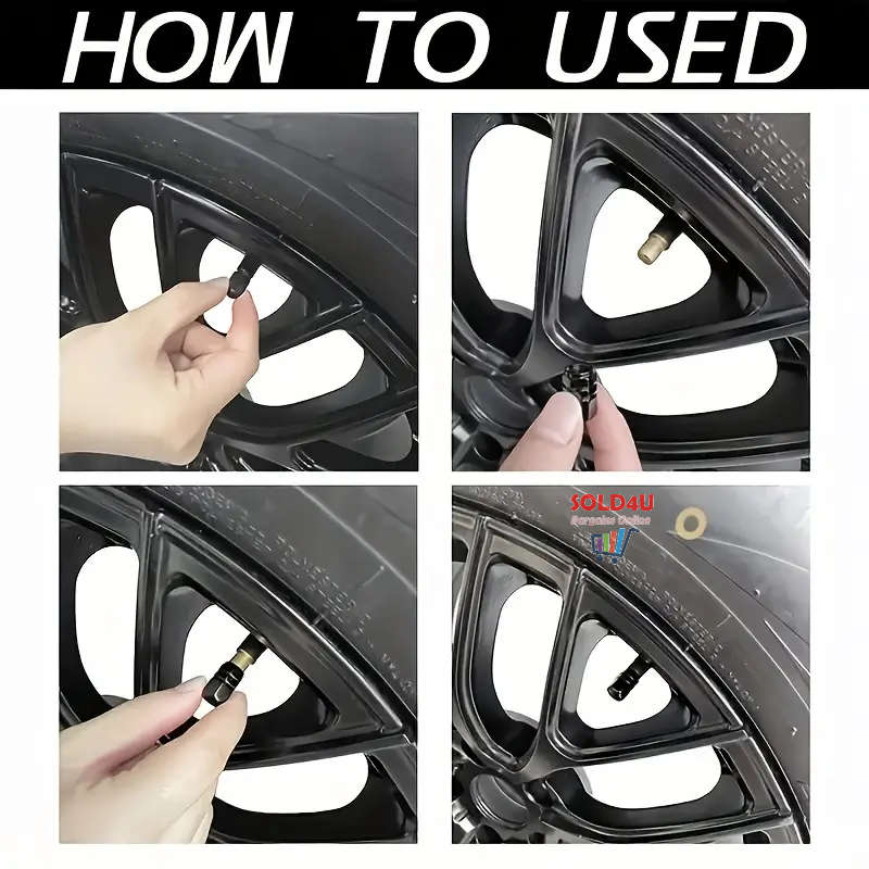 4pcs Car Tire Valve Caps, Aluminum Alloy Car Wheel Tyre Valve Caps, Dustproof (Random Colours)