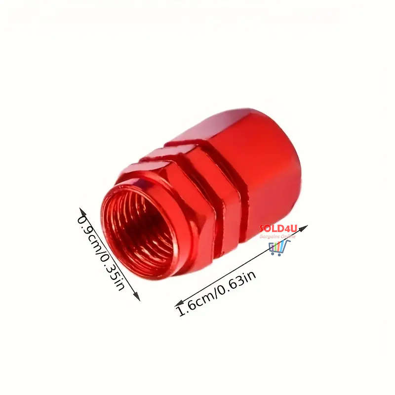 4pcs Car Tire Valve Caps, Aluminum Alloy Car Wheel Tyre Valve Caps, Dustproof (Random Colours)