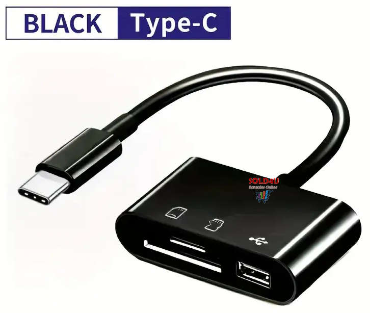 Type-C 3 IN 1 Micro SD TF Card Reader Multifunction USB Adapter