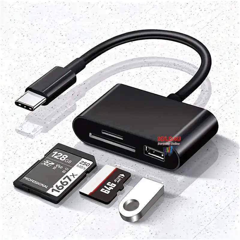 Type-C 3 IN 1 Micro SD TF Card Reader Multifunction USB Adapter