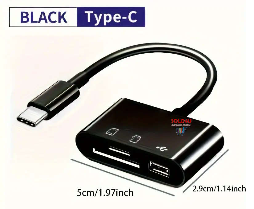 Type-C 3 IN 1 Micro SD TF Card Reader Multifunction USB Adapter