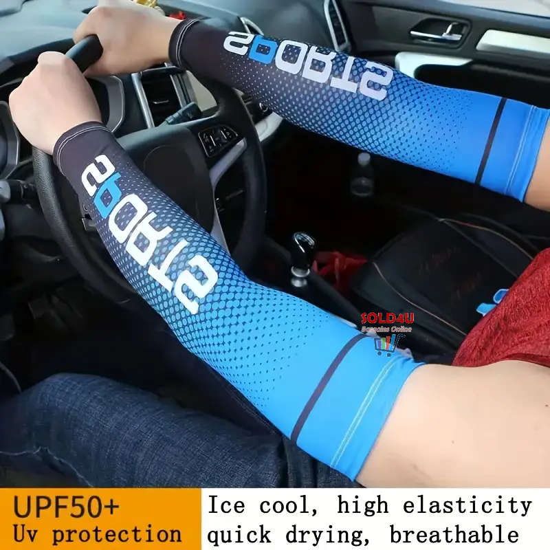 Unisex Cooling Arm Sleeves  Sports Running UV Sun Protection Outdoor Fishing Cycling Sleeves 1-Pair