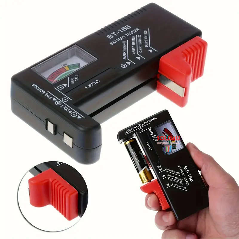 Universal Battery Tester - Quickly Check AA/AAA/C/D/9V/1.5V Batteries  BT168
