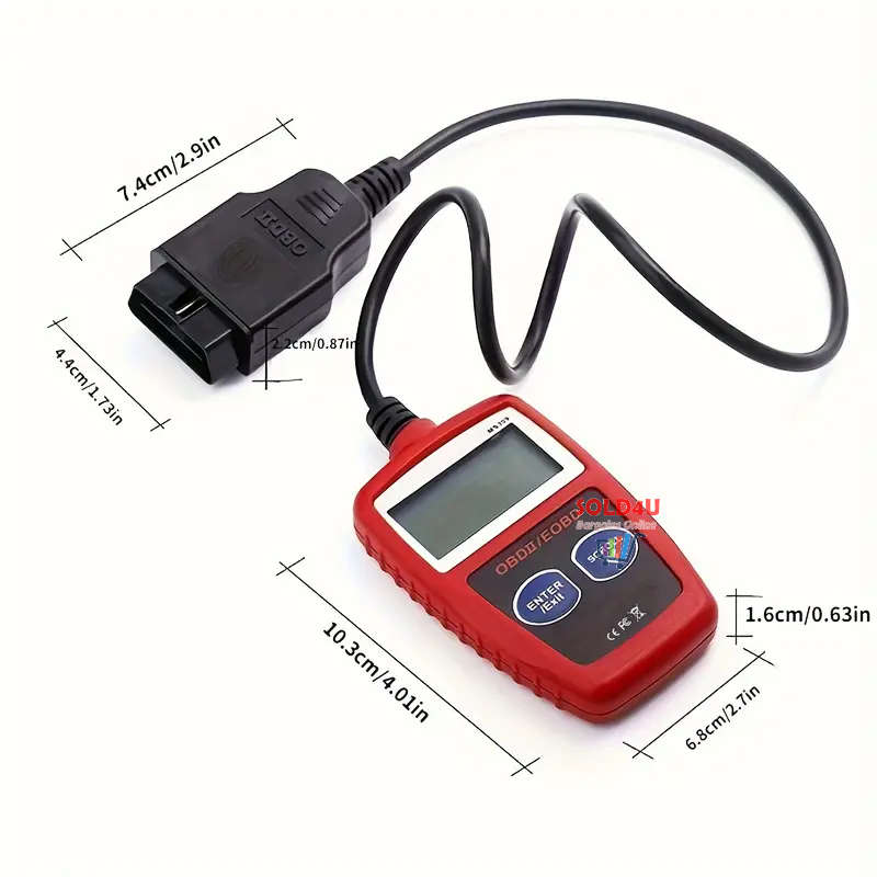 MS309 Car Fault Detector Code Reader OBD2 Scanner Diagnostic Tool Car Several Models (Red or Black)