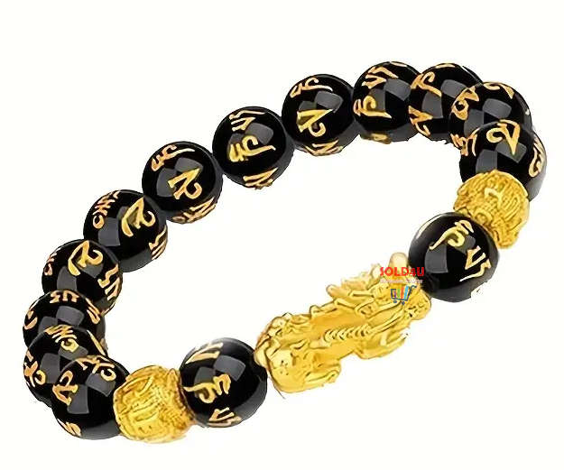 Pi Xiu Bracelet Feng Shui Black Obsidian Fortune Beads Unisex Bracelet
