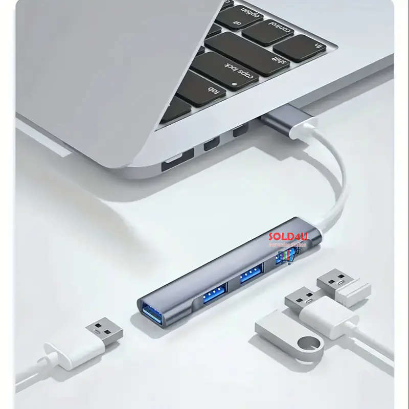 4-in-1 USB C Hub - Type-C to 4 USB Ports Docking Station USB Data Hub Portable