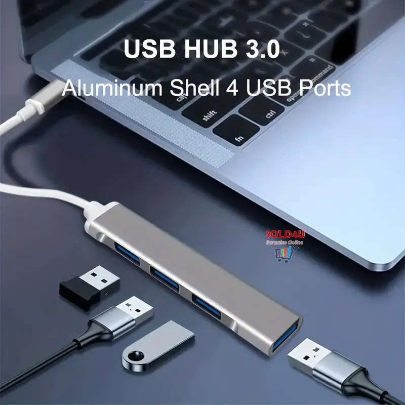 4-in-1 USB C Hub - Type-C to 4 USB Ports Docking Station USB Data Hub Portable