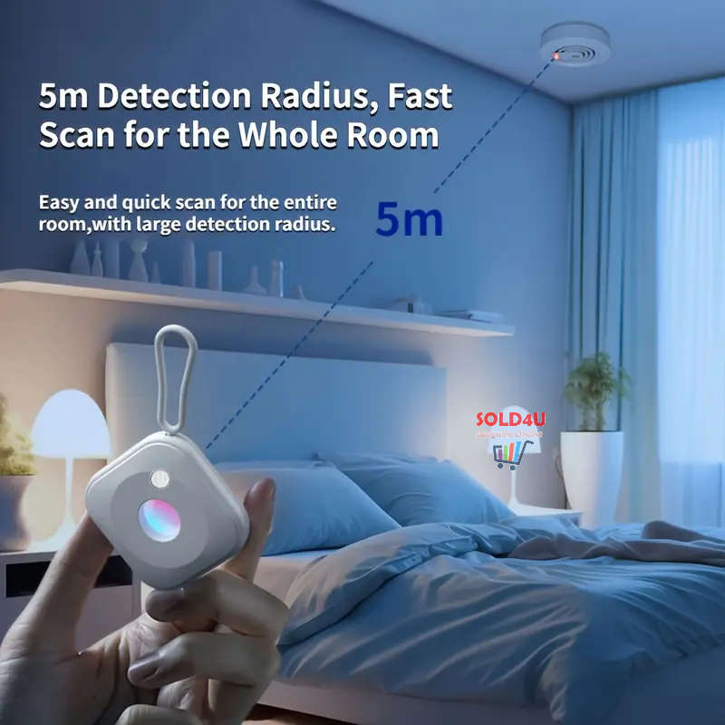 Spy camera detector Portable Travel Infrared Anti-monitoring Device (Black or White)