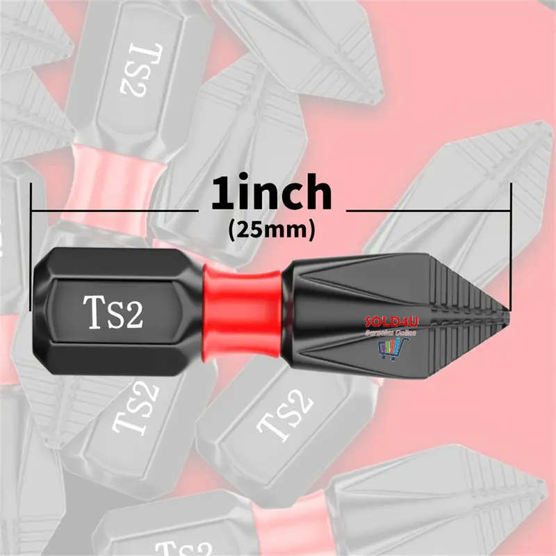 20pcs Tungsten Steel 1-inch PH2 Anti Slip Phillips Bit #2 Insert Bits Magnetic Phillips Screwdriver