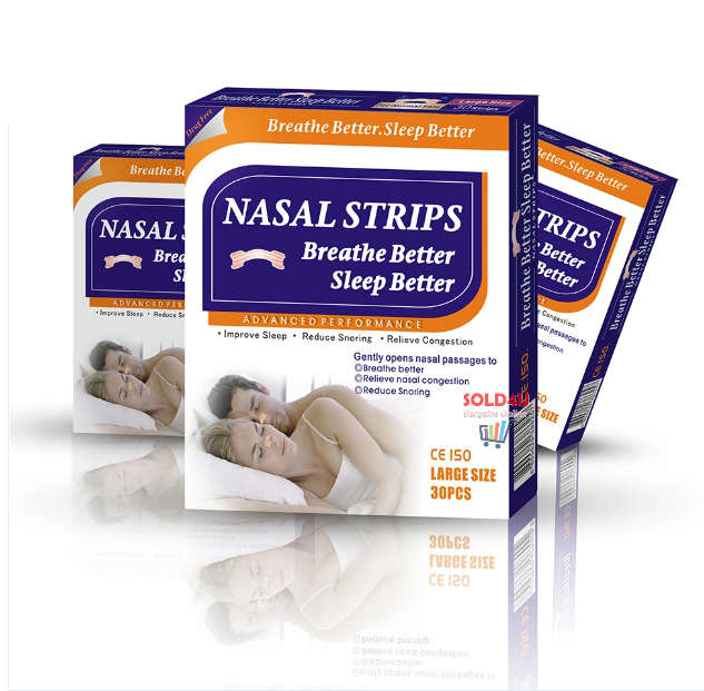30PCS in box Nasal strips for improved sleep and reduced congestion - Breathe Better Sleep Better