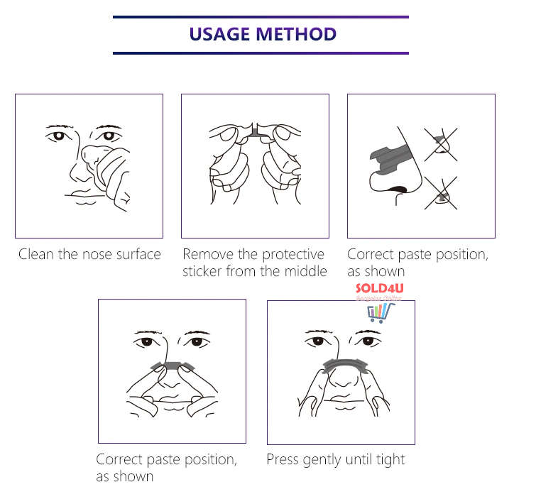 30PCS in box Nasal strips for improved sleep and reduced congestion - Breathe Better Sleep Better