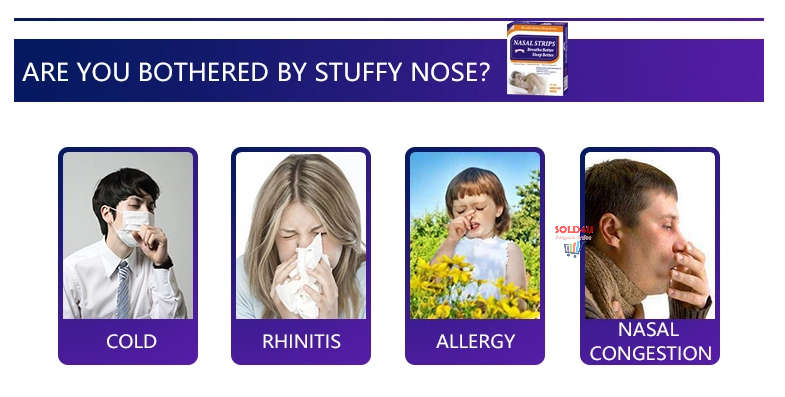 30PCS in box Nasal strips for improved sleep and reduced congestion - Breathe Better Sleep Better