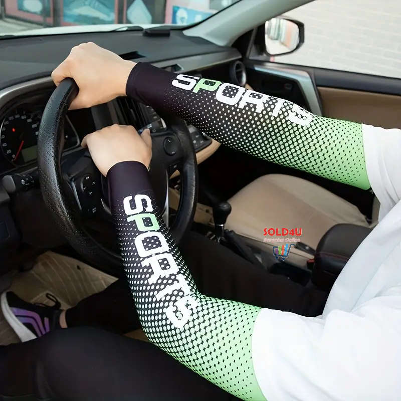 Unisex Cooling Arm Sleeves  Sports Running UV Sun Protection Outdoor Cycling Sleeves 1-Pair [GREY]