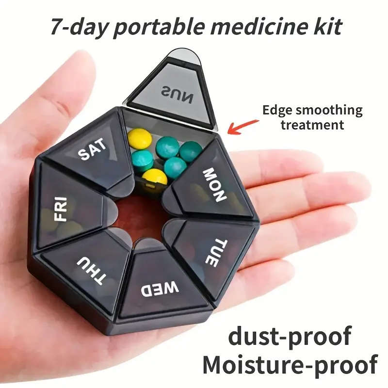 Seven Compartment Pill Storage Box 7 Days