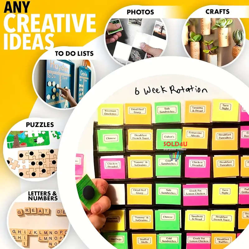 50pcs Self-adhesive Flexible Magnetic Dots, Round Magnetic Stickers