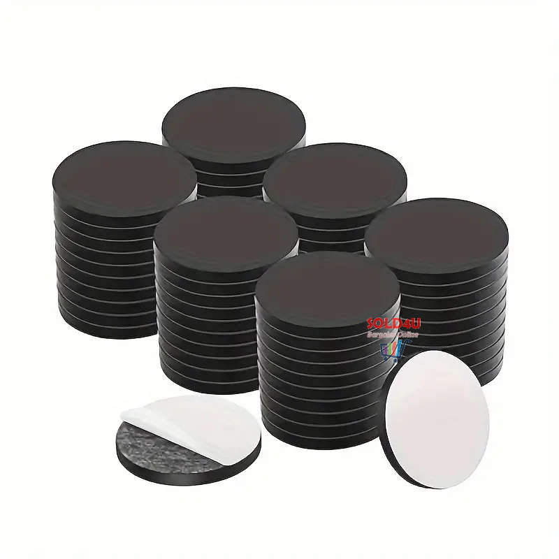 50pcs Self-adhesive Flexible Magnetic Dots, Round Magnetic Stickers