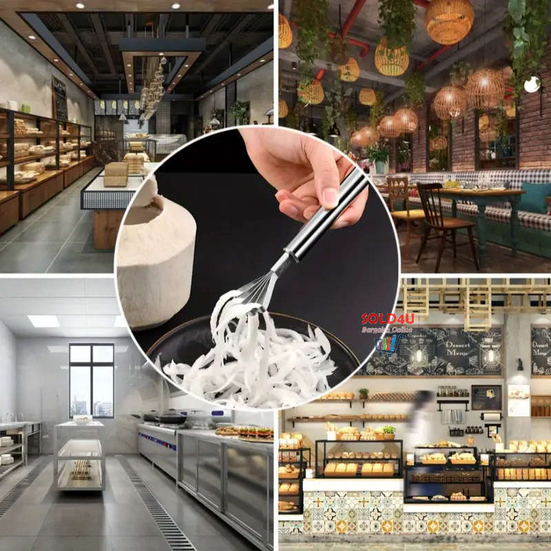 Coconut Grater, Fish Scaler Remover Multi-Purpose Stainless Steel Kitchen Tool