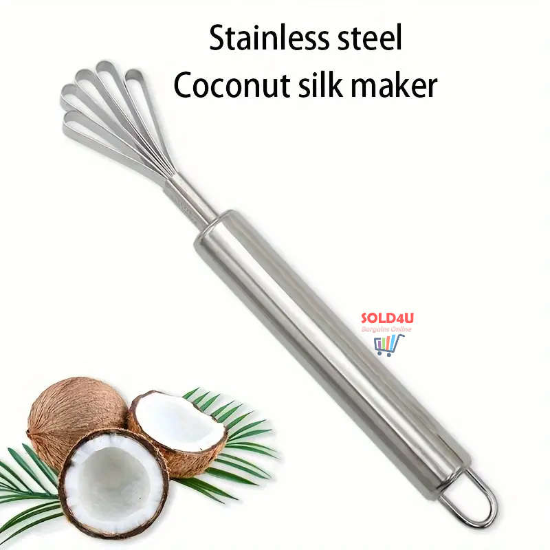 Coconut Grater, Fish Scaler Remover Multi-Purpose Stainless Steel Kitchen Tool
