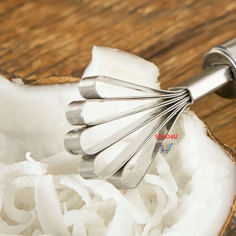 Coconut Grater, Fish Scaler Remover Multi-Purpose Stainless Steel Kitchen Tool