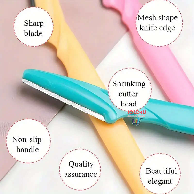 12pcs Eyebrow Dermaplaning Facial Razors Multipurpose Exfoliating Tool For Women Men With Precision