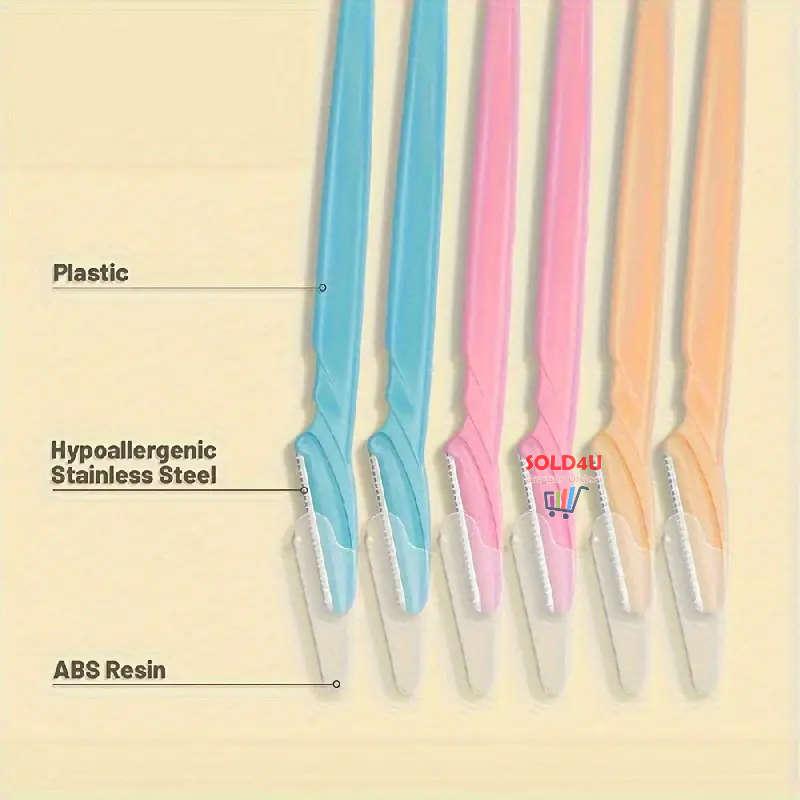 12pcs Eyebrow Dermaplaning Facial Razors Multipurpose Exfoliating Tool For Women Men With Precision