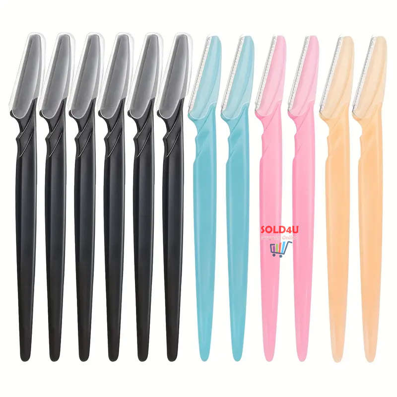12pcs Eyebrow Dermaplaning Facial Razors Multipurpose Exfoliating Tool For Women Men With Precision