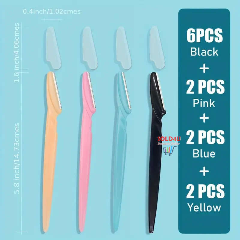 12pcs Eyebrow Dermaplaning Facial Razors Multipurpose Exfoliating Tool For Women Men With Precision