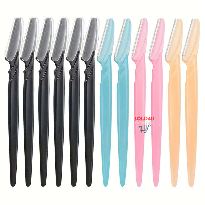 12pcs Eyebrow Dermaplaning Facial Razors Multipurpose Exfoliating Tool For Women Men With Precision